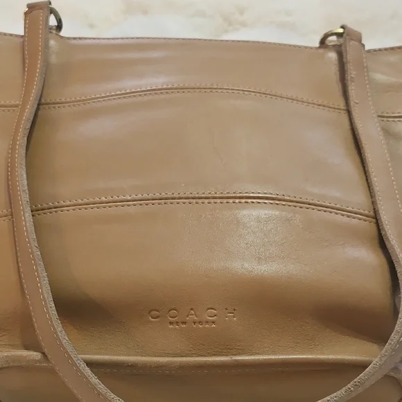 Coach Tan Leather Tote - Picture 1 of 8